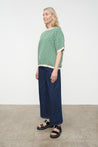 Kowtow top Kowtow Checkerboard Knit Tee Evergreen Checkerboard | Dalston clothing