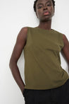 Kowtow top Kowtow Light Singlet Top Moss | Dalston clothing