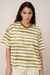Kowtow top Kowtow Oversized Boxy Tee Brushstoke Stripe | Dalston clothing