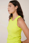 Kowtow top Kowtow Racer Back Singlet Fluro Yellow