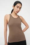 Kowtow top Kowtow Racer Back Singlet Taupe | Dalston clothing