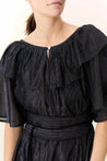 Leon & Harper dress Leon & Harper Raeya Dress Black Silver Stripe
