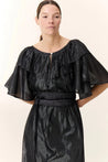 Leon & Harper dress Leon & Harper Raeya Dress Black Silver Stripe