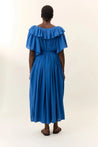 Leon & Harper dress Leon & Harper Raeya Plain Dress Blue | Dalston clothing