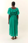 Leon & Harper dress Leon & Harper Raeya Plain Dress Green | Dalston clothing