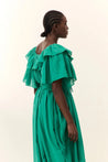 Leon & Harper dress Leon & Harper Raeya Plain Dress Green | Dalston clothing