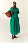 Leon & Harper dress Leon & Harper Raeya Plain Dress Green | Dalston clothing