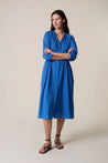 Leon & Harper dress Leon & Harper Roudy Plain Dress Ocean  |  Dalston clothing