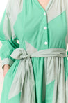 Leon & Harper dress Leon & Harper Runa Patch Dress Green | Dalston clothing