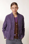 Leon & Harper Verti Plain Jacket Purple Dalston clothing