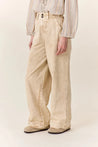 Leon & Harper pants Leon & Harper Prag Plain Pants Beige | Dalston clothing