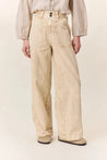 Leon & Harper pants Leon & Harper Prag Plain Pants Beige | Dalston clothing