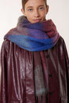 Leon & Harper Scarf blue Leon & Harper Elton Check3 Scarf Blue | Dalston clothing