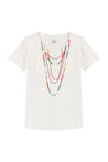 Leon & Harper top Leon & Harper Toro Beads T Shirt Off White | Dalston clothing