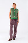 Lollys Laundry Knitwear Lollys Laundry Nynne Knit Vest Green | Dalston clothing