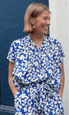 Lollys Laundry top Lollys Laundry Heather Shirt Blue Floral | Dalston clothing