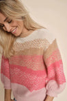 Mos Mosh top Mos Mosh Alevina 3/4 Knit Teaberry | Dalston clothing