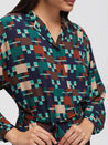 Nice Things dress Nice Things Patch Print Tunic Shirt Dress | Dalston clothing