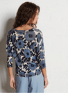 Nice Things Knitwear Nice Things Sweater Camellia Print Ecru | Dalston clothing