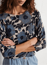Nice Things Knitwear Nice Things Sweater Camellia Print Ecru | Dalston clothing