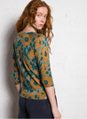 Nice Things Knitwear Nice Things Sweater Camellia Print Sage Green