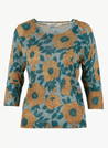 Nice Things Knitwear Nice Things Sweater Camellia Print Sage Green