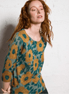 Nice Things Knitwear Nice Things Sweater Camellia Print Sage Green