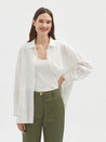 Nice Things shirt Nice Things Jacquard Fagotings Shirt White