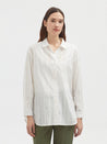 Nice Things shirt Nice Things Jacquard Fagotings Shirt White