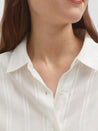 Nice Things shirt Nice Things Jacquard Fagotings Shirt White