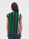 Nice Things shirt Nice Things Multistripe Print Mao Shirt | Dalston clothing