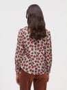 Nice Things shirt Nice Things Pop Flower Print #98 Shirt Dark Ecru | Dalston clothing