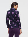 Nice Things shirt Nice Things Shaded  Flower Print #99 Shirt Navy | Dalston clothing
