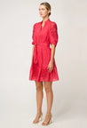 Once Was dress Once Was Jamila Silk Cotton Dress Ruby | Dalston clothing
