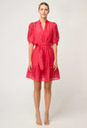 Once Was dress Once Was Jamila Silk Cotton Dress Ruby | Dalston clothing