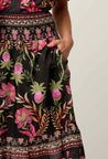 Once Was skirt Once Was Cordelia Silk Cotton Shirred Waist Skirt