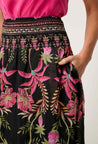 Once Was skirt Once Was Cordelia Silk Cotton Shirred Waist Skirt