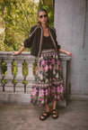 Once Was skirt Once Was Cordelia Silk Cotton Shirred Waist Skirt