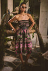 Once Was skirt Once Was Cordelia Silk Cotton Shirred Waist Skirt