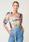 Once Was top Once Was Oleander Cotton Silk Blouse in Oasis Flora