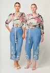 Once Was top Once Was Oleander Cotton Silk Blouse in Oasis Flora