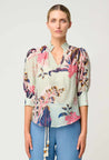 Once Was top Once Was Oleander Cotton Silk Blouse in Oasis Flora