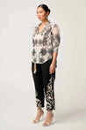 Once Was top Once Was Oleander Cotton Silk Shirred Blouse | Dalston clothing