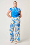 Once Was top Once Was Thalassa Embroidered Silk Flutter Sleeve Blouse