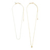 Pilgrim Jewellery Jewellery gold Pilgrim Arlet Necklace 2 in 1 Set Gold Plated  | Dalston clothing