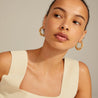 Pilgrim Jewellery Jewellery gold Pilgrim Flow Recycled Large Hoops Gold Plated | Dalston clothing