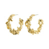Pilgrim Jewellery Jewellery gold Pilgrim Flow Recycled Large Hoops Gold Plated | Dalston clothing