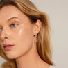 Pilgrim Jewellery Jewellery silver Pilgrim Alberte Teardrop Pendant Chain Earrings Silver Plated
