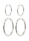 Pilgrim Jewellery Jewellery silver Pilgrim Eve Hoop 2-In-1 Earrings Silver Plated | Dalston clothing