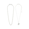 Pilgrim Jewellery Jewellery silver plated Pilgrim Sparkle 2-In-1 Necklace Silver Plated | Dalston clothing